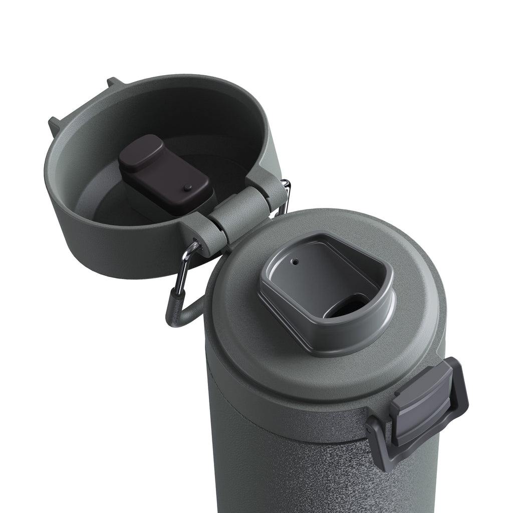 Bouteille d'eau isotherme SHUKLAM 575 ml (19,6 oz) Gris Vert