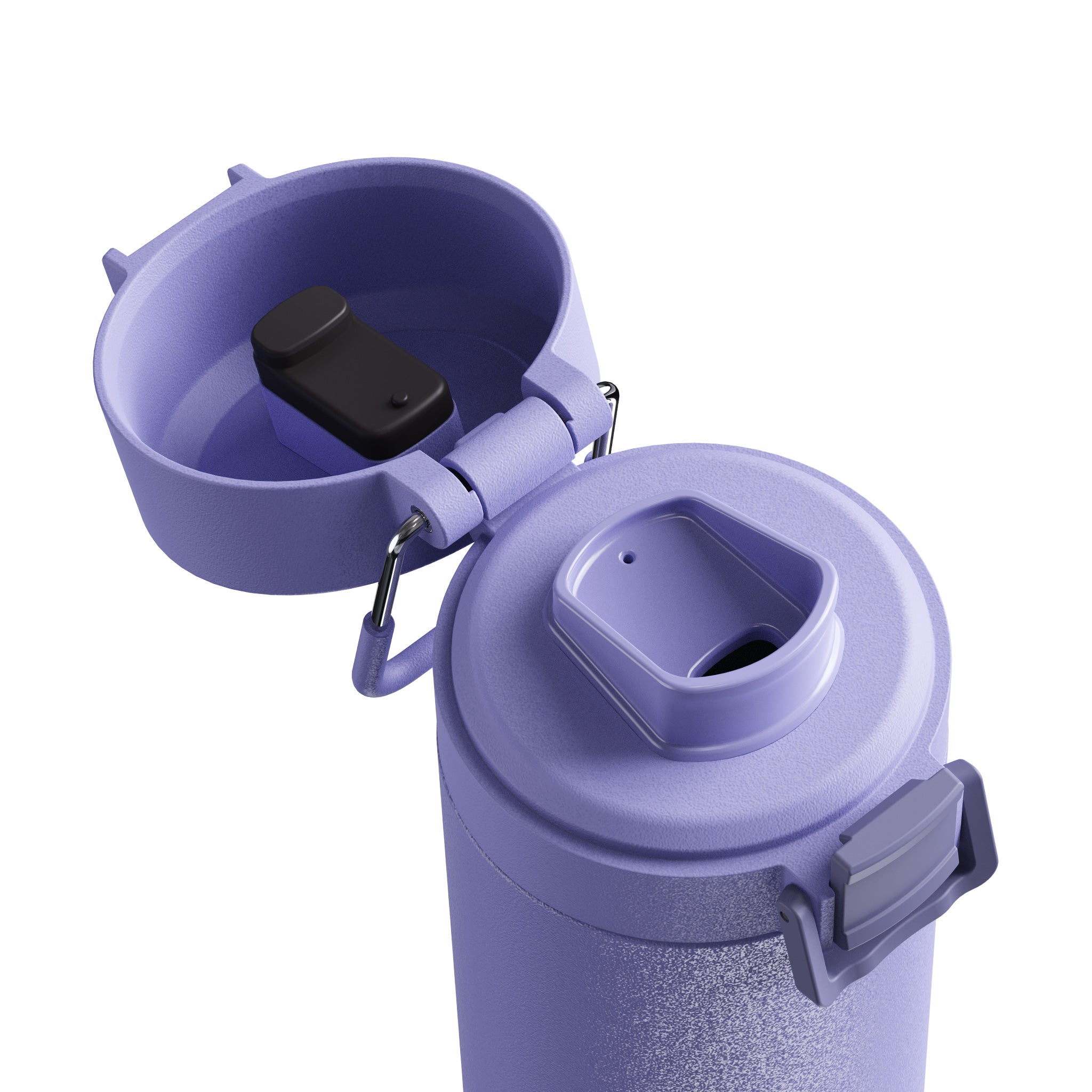 Botella de agua térmica SHUKLAM de 19.6 oz, color morado y azul