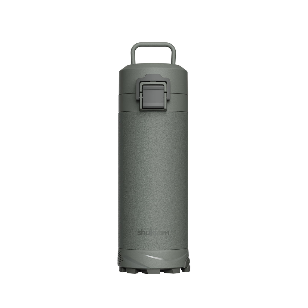 Bouteille d'eau isotherme SHUKLAM 575 ml (19,6 oz) Gris Vert