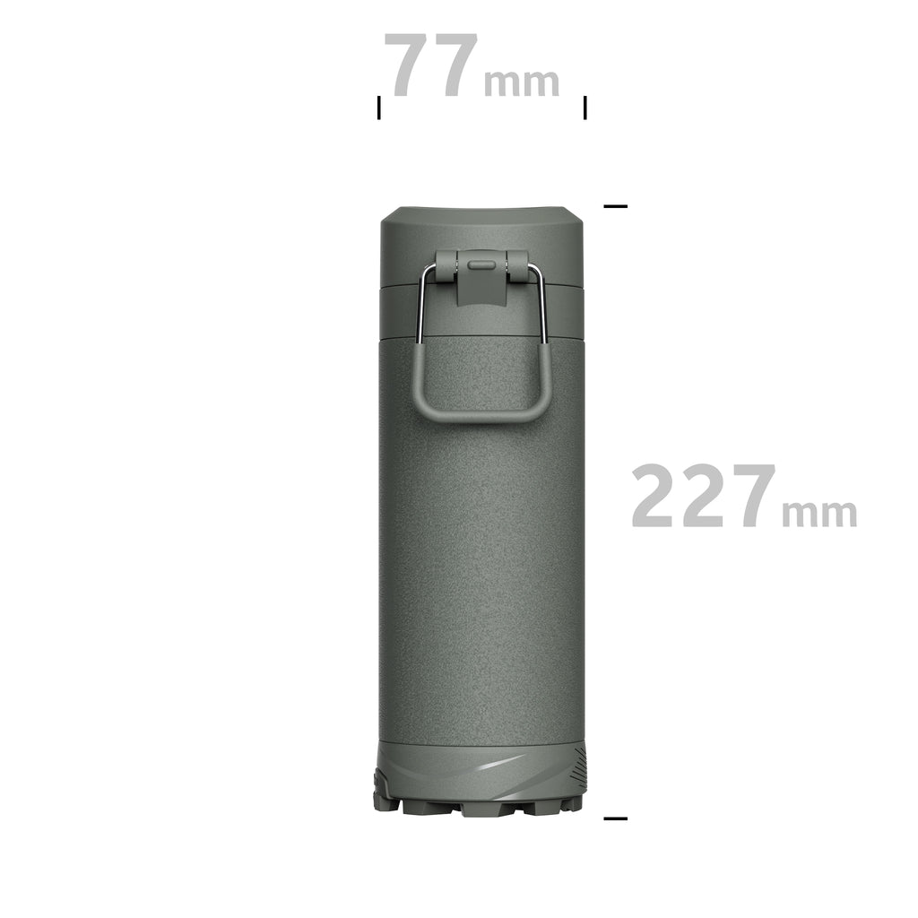 Bouteille d'eau isotherme SHUKLAM 575 ml (19,6 oz) Gris Vert