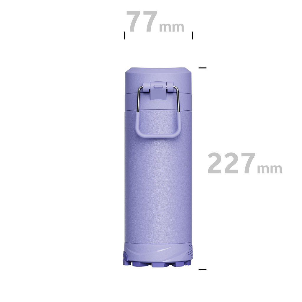 Botella de agua térmica SHUKLAM de 19.6 oz, color morado y azul